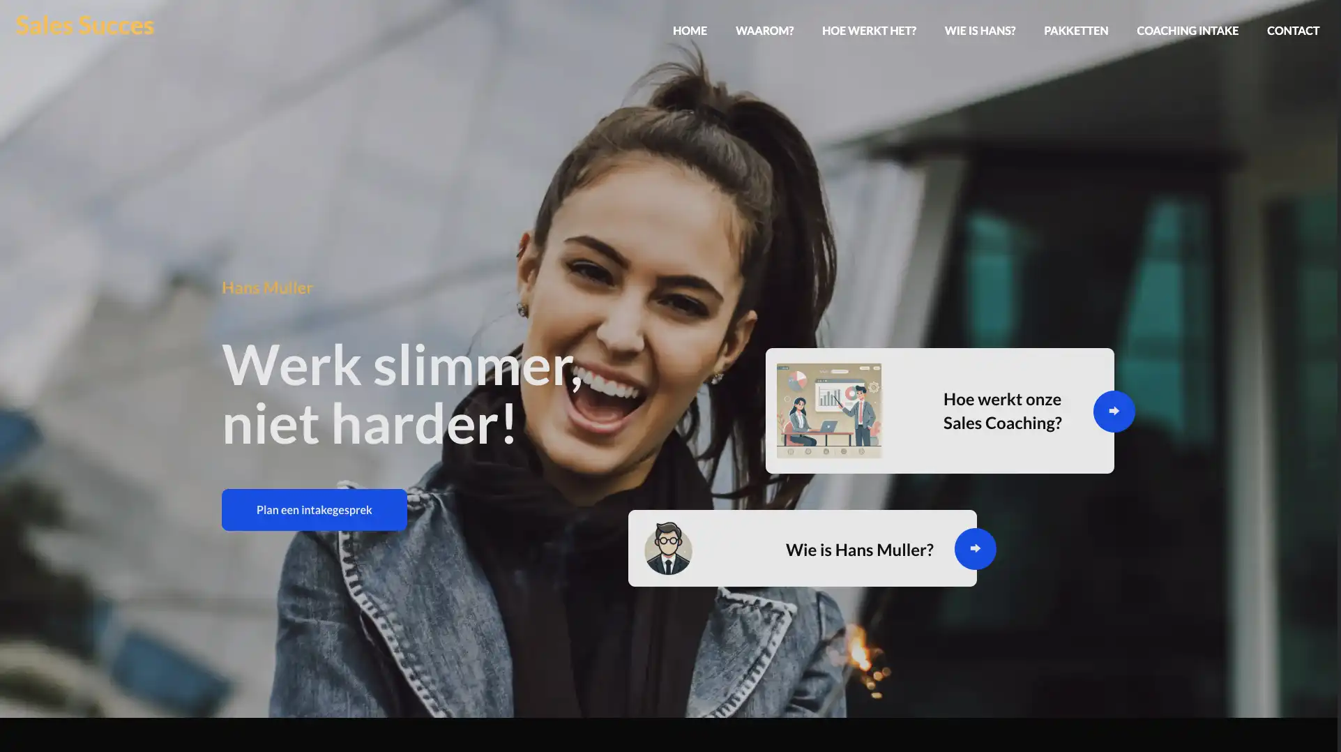 Website voor Sales Succes | Portfolio | Peters Development