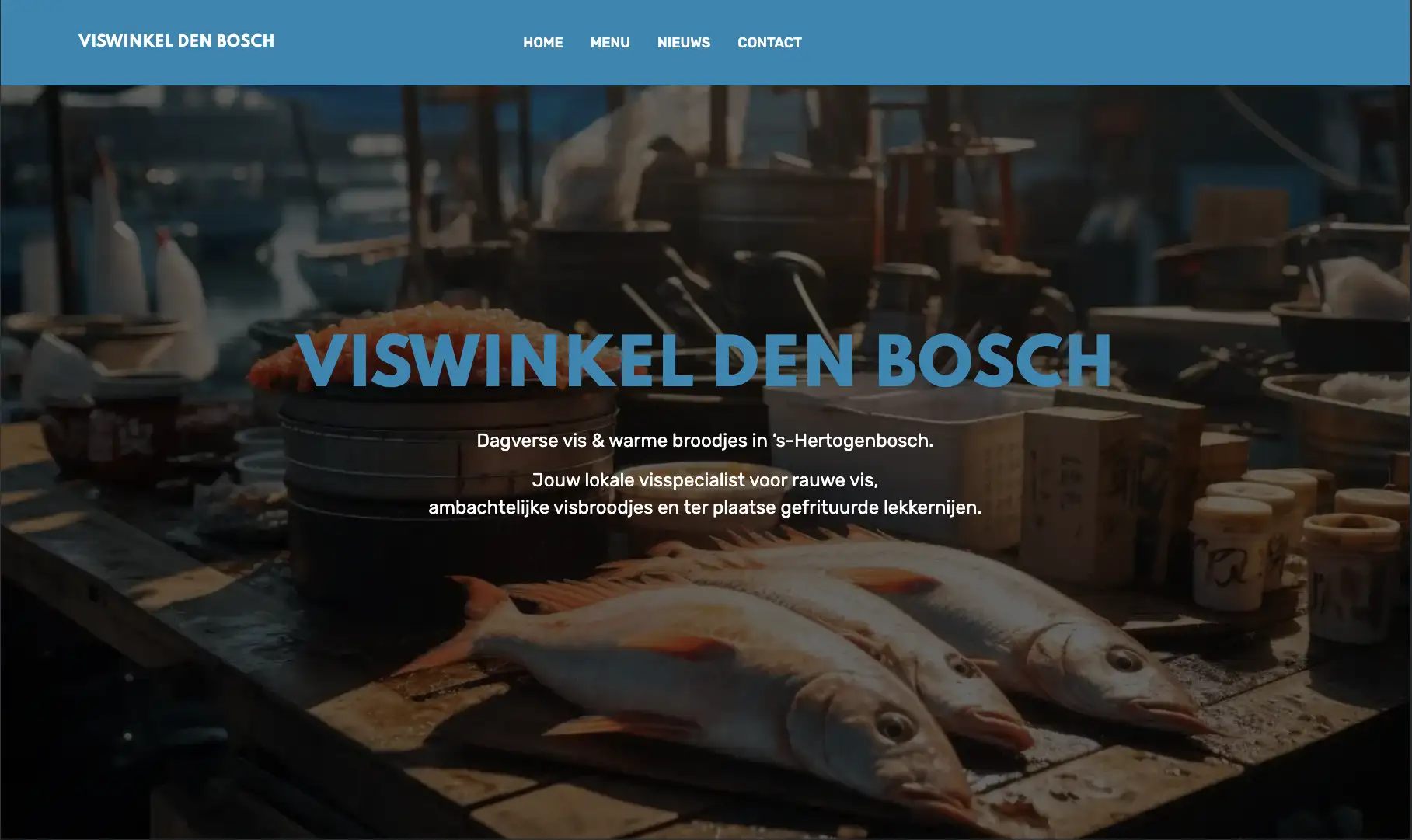 CMS website voor Viswinkel Den Bosch | Portfolio | Peters Development