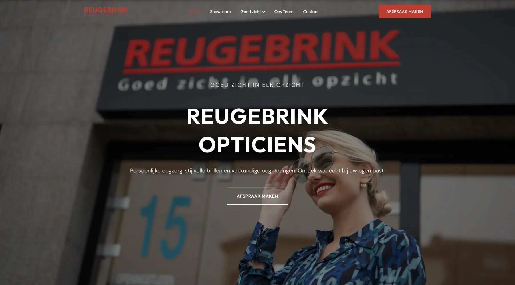 Website voor Reugebrink Opticiens