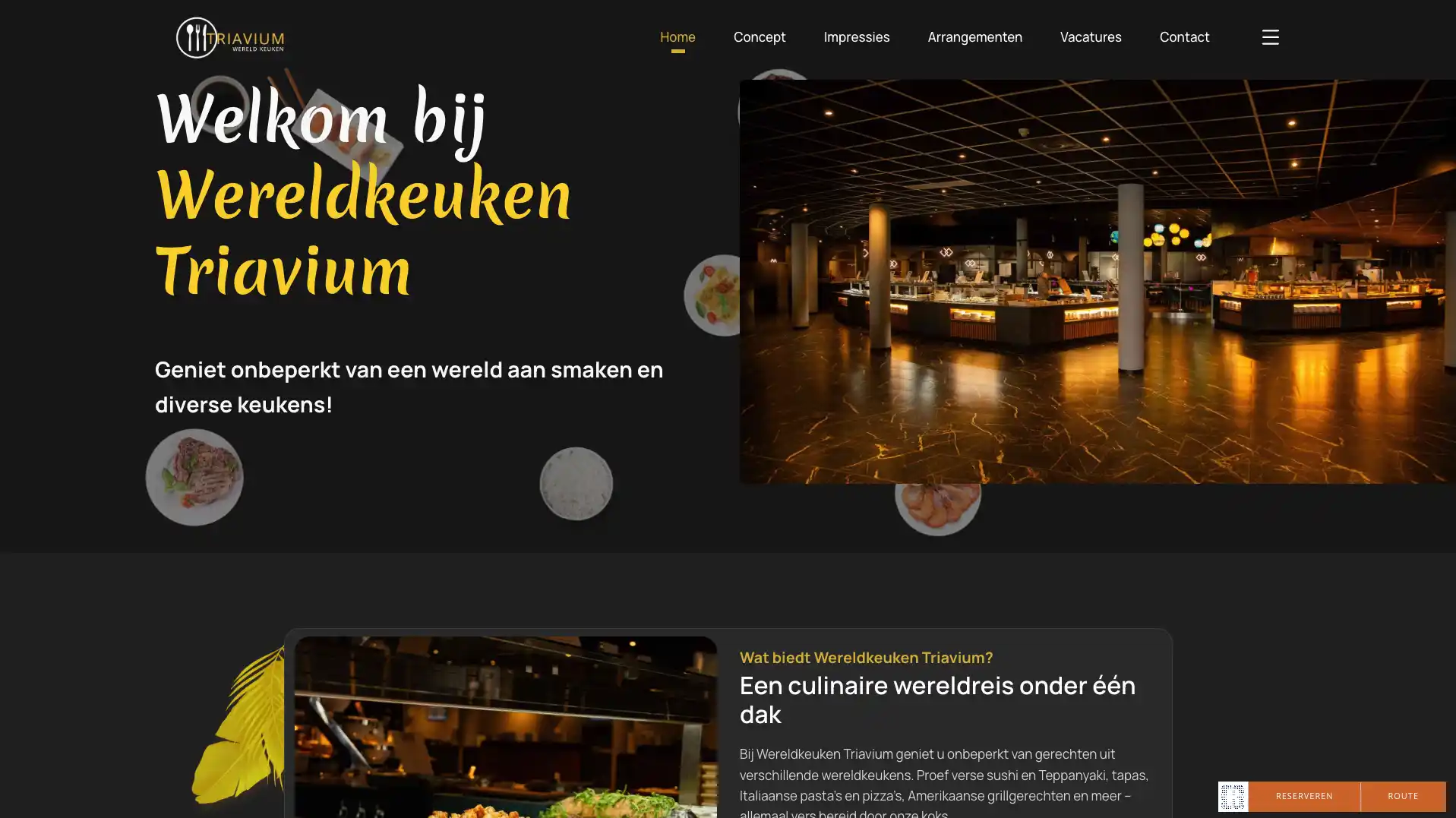 Website voor Wereldkeuken Triavium | Portfolio | Peters Development